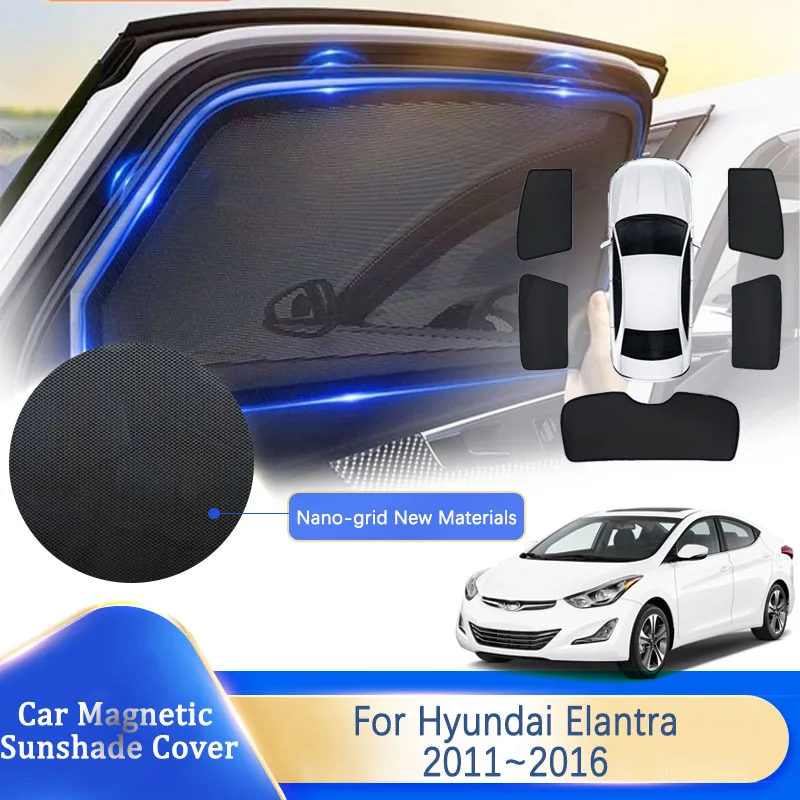 

Car Sunshade Pads For Hyundai i35 Elantra Avante MD/UD 2011~2016 Anti-UV Side Window Visors Sun Shades Coverage Auto Accessories