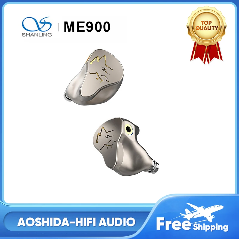 SHANLING ME900 2DD+6BA 8 Drivers Hybrid In-Ear Earphone Hi-Res Audio Earbud 2.5/3.5/4.4mm Plugs MMCX Detachable Cable Headset