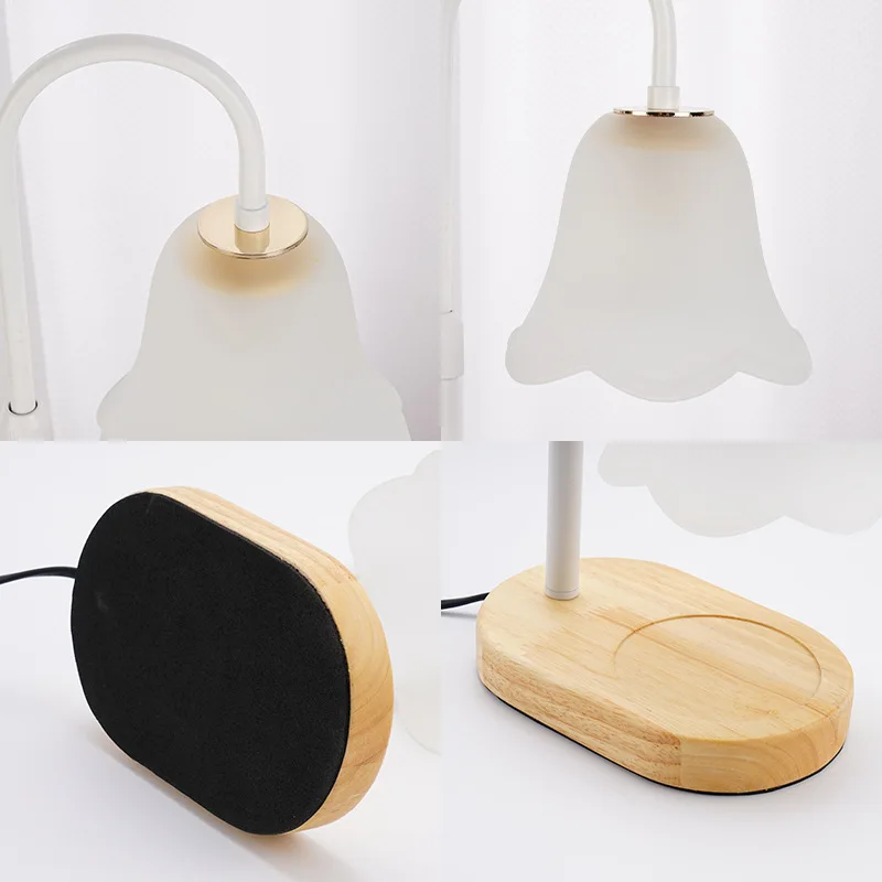 مصباح ذوبان الشمع للعلاج العطري لغرفة النوم، مصباح زيت أساسي بسيط بجانب السرير بدون حريق، إضاءة زخرفية