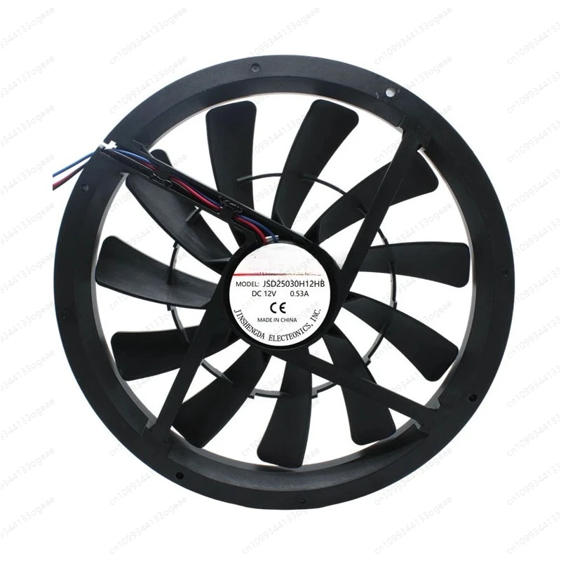 25030 25CM 12V large air volume silent warehouse home ventilation self-driving RV ventilation cooling fan