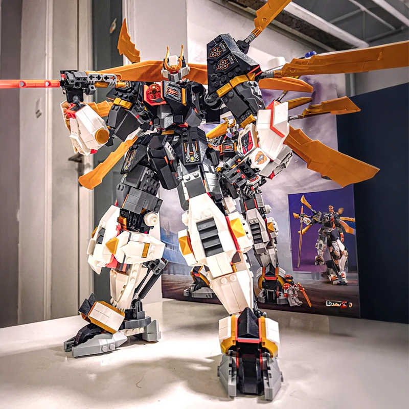 

1055PCS compatible with 71821 robot model, boys assemble building blocks, toys, gifts, children's collection, desk decoration