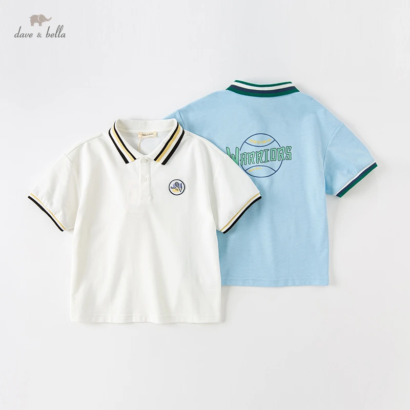 Dave Bella New Boys' Summer T-Shirt Cuhk Children's Short-Sleeved Top Kid's Style Polo Shirt Children's Clothes DK2235230