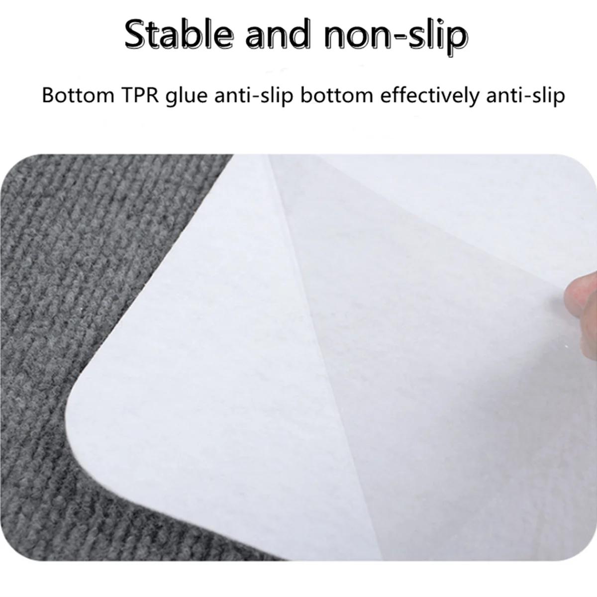 1x Anti-Slip Office Chair Desk Mat Wood Floor Carpet Cover Polyester Self Adhesive Home Office Rolling Wheelchair Carpet