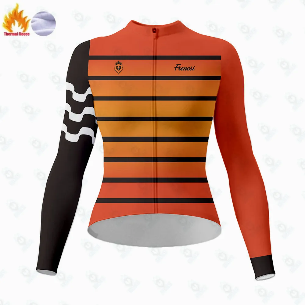 New Frenesi Winter/Summer Options Cycling Jersey Women Long Sleeves Mountain Bike MTB Shirts Spring Breathable Bicycle Clothing