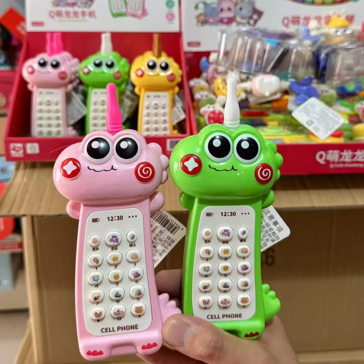 Children Cartoon Dinosaur Simulation Mobile Phone Can Be Gnawed Toys With Music Early Learning Story Machine Cute Phone Toy