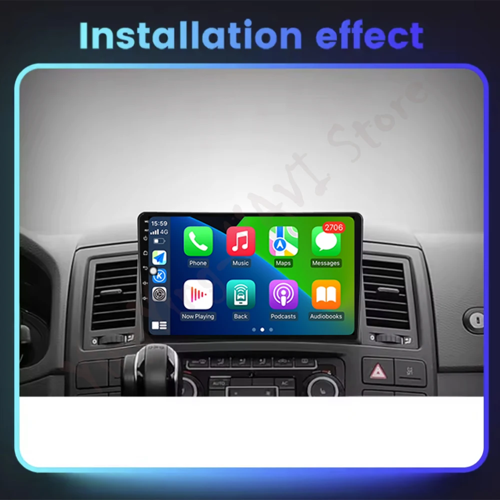 أندرويد 16 راديو السيارة السيارات ل Volkswagen Vw Multivan T5 2003-2015 نظام تحديد المواقع والملاحة مشغل راديو الوسائط المتعددة 4G واي فاي BT DSP