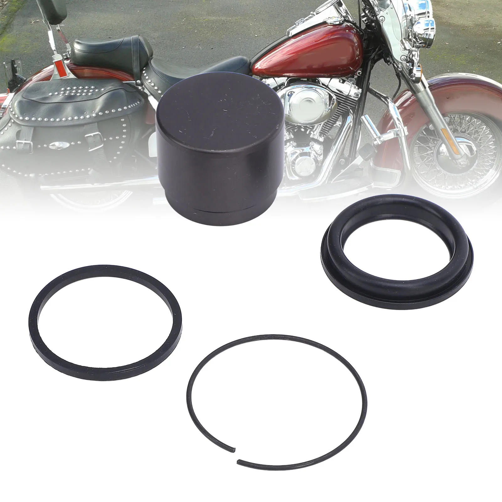 

4PCS Rear Brake Caliper Rebuild Kit for Harley 883/1200 Custom/Sport/Deluxe (Seals & Pistons)