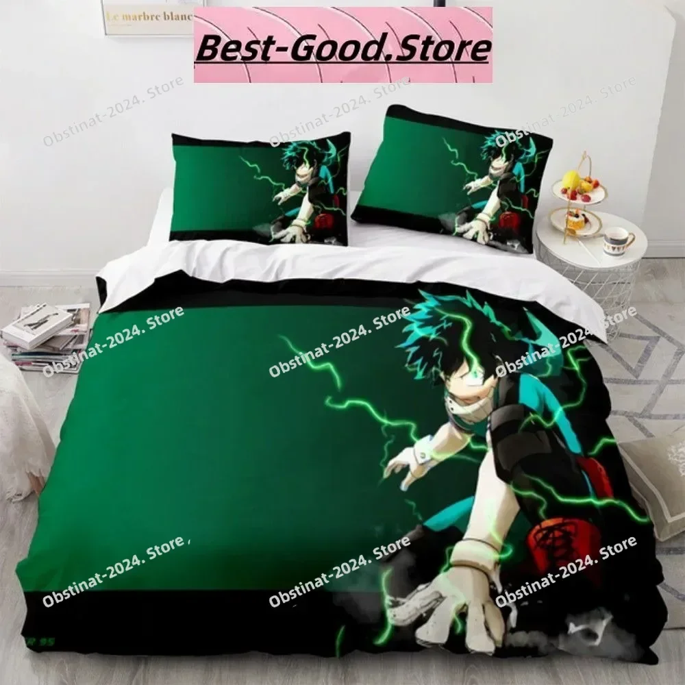 Fashion My Hero Academia 3D Printing Comforter Bedding Set,Duvet Cover Quilt Cover Pillowcase,King Queen Size Bedding Set Kid