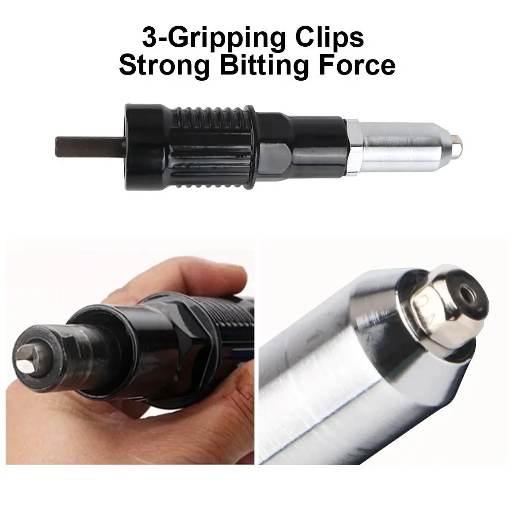 1Set Riveter Insert Riveting Drill Joint Adapter Cordless with Nuts Electric Rivet Torch Nut Torch Machine Accessory