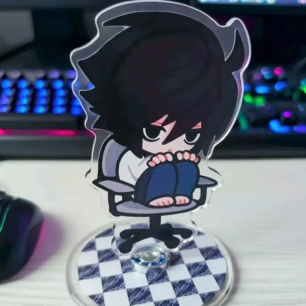 Anime Death Note L·Lawliet Cosplay Acrylic Stand Rotatable Figure Standing Plate Desktop Decoration Halloween Party Prop