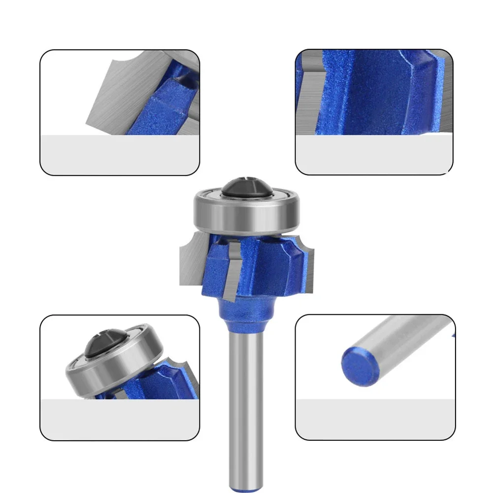 1pc 6/8 Mm 1/4 Shank 4 Corner Router Bit R1 R2 R3 Trim Edging Woodworking Mill Classical Cutter Bit For Wood Milling Cutter