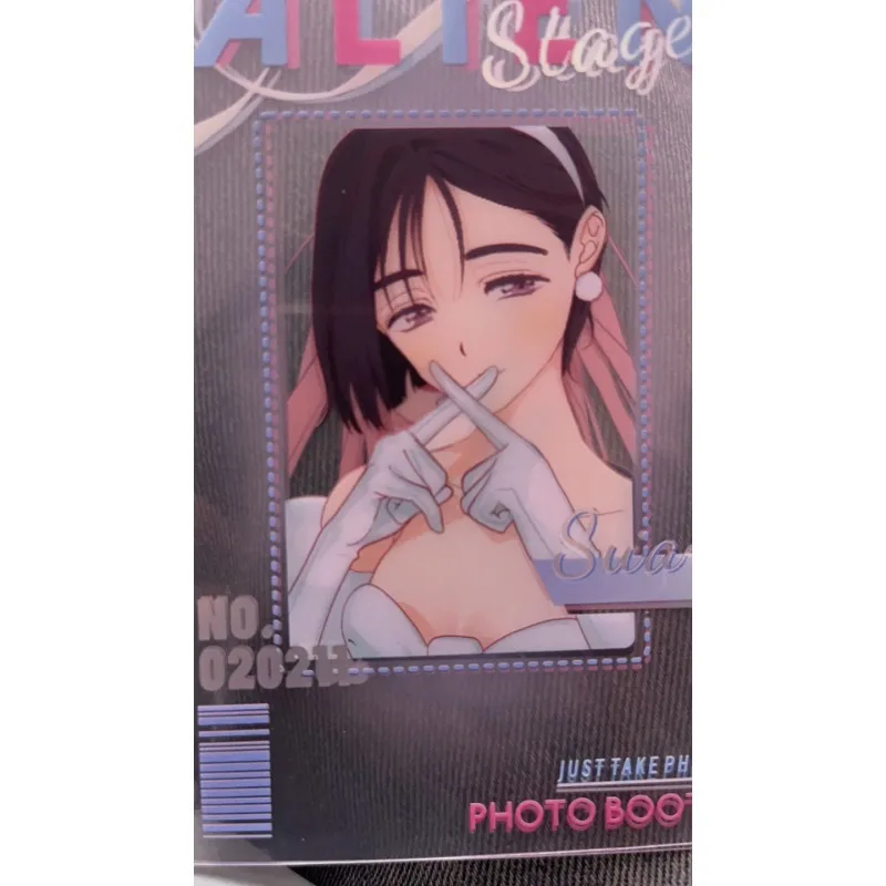 4 pçs/set bonito anime três-Polegada foto adereços diy dos desenhos animados pvc cartão transparente coleção cartão crianças presente