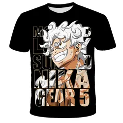 New Japanese anime One Piece cartoon children's adult 3D printed top T-shirt One Piece Dragon Ball boy cartoon top T-shirt
