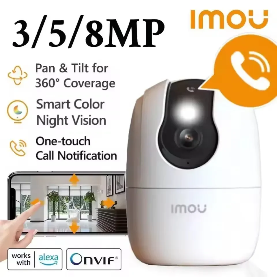 Ranger 2C PRO 5MP  Wifi Indoor 8X Zoom Cam One-Touch Calll Human/Pet Detection Full-Color Night Vision Security IP CCTV Camera
