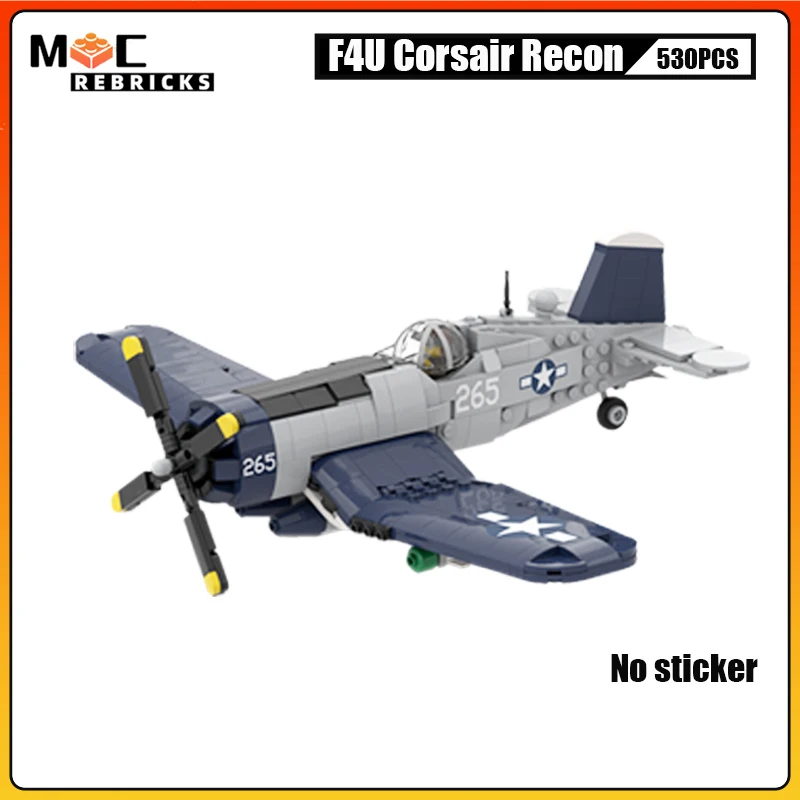 Military Plane Building Block Stuka B-2 Recon Vought Corsair F4U Navy Fighter Spitfire A6M Zero Bomber MOC Model Bricks Toy Gift