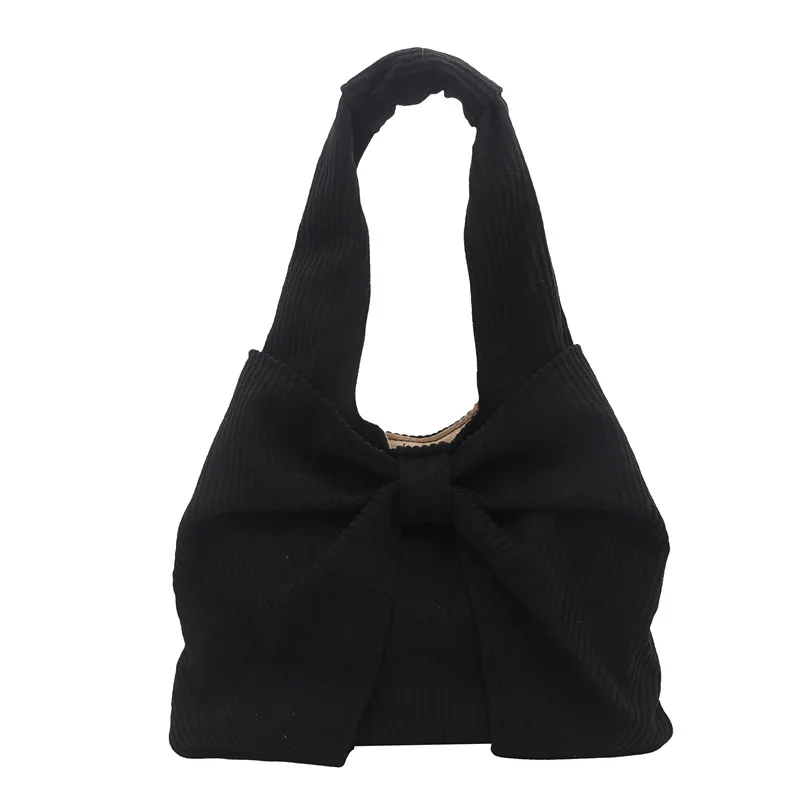 حقيبة كتف على شكل فيونكة لعام 2025، محفظة بمقبض علوي للنساء، حقيبة كروس على الطراز الكوري، حقيبة واسعة من اليوم إلى الليل، حقيبة حبال مزخرفة #5