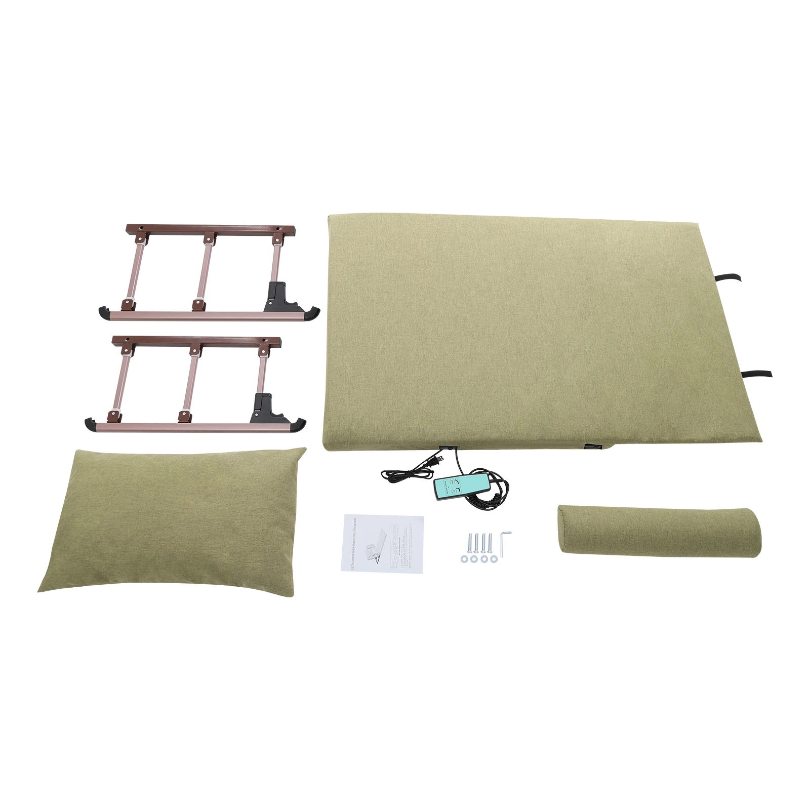 Modern Adjustable Electric Backrest Bed Cushion Bed Backrest, Electric Lifting Backrest+Folding Armrest+Headrest