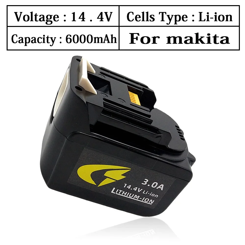 For Makita BL1430 BL1415 BL1440 196875-4 194558-0 195444-8 Rechargeable Li-ION battery  14.4V 3000mAh