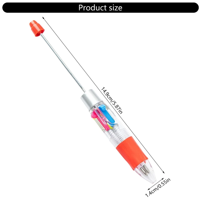 Stylo à bille rétractable 4 couleurs en 1, 10 pièces, stylo à bille multicolore pour remplissage bas noël