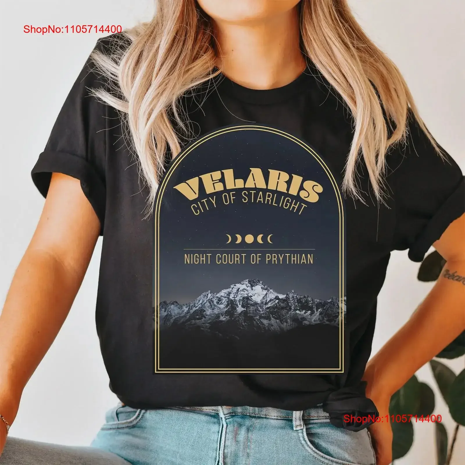 Acotar T Shirt Velaris Night Court Merch Throne of Glass Crescent City Sarah J Maas Booktok bookish Rhysand and Feyre vintage