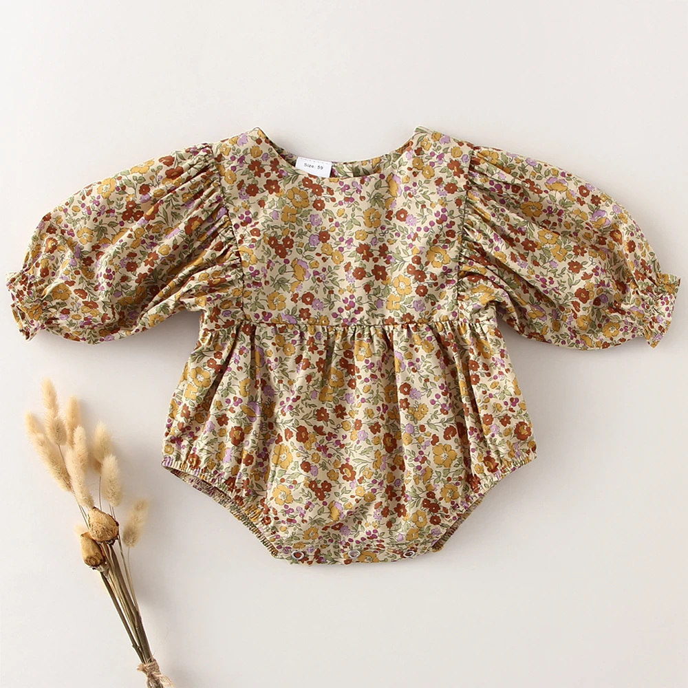 Baby Mädchen Body Long Sleeve Romper Overalls Sommer einteiliges Neue Mode 100% Bio-baumwolle Neugeborenen Baby Mädchen Kleidung 0-24M