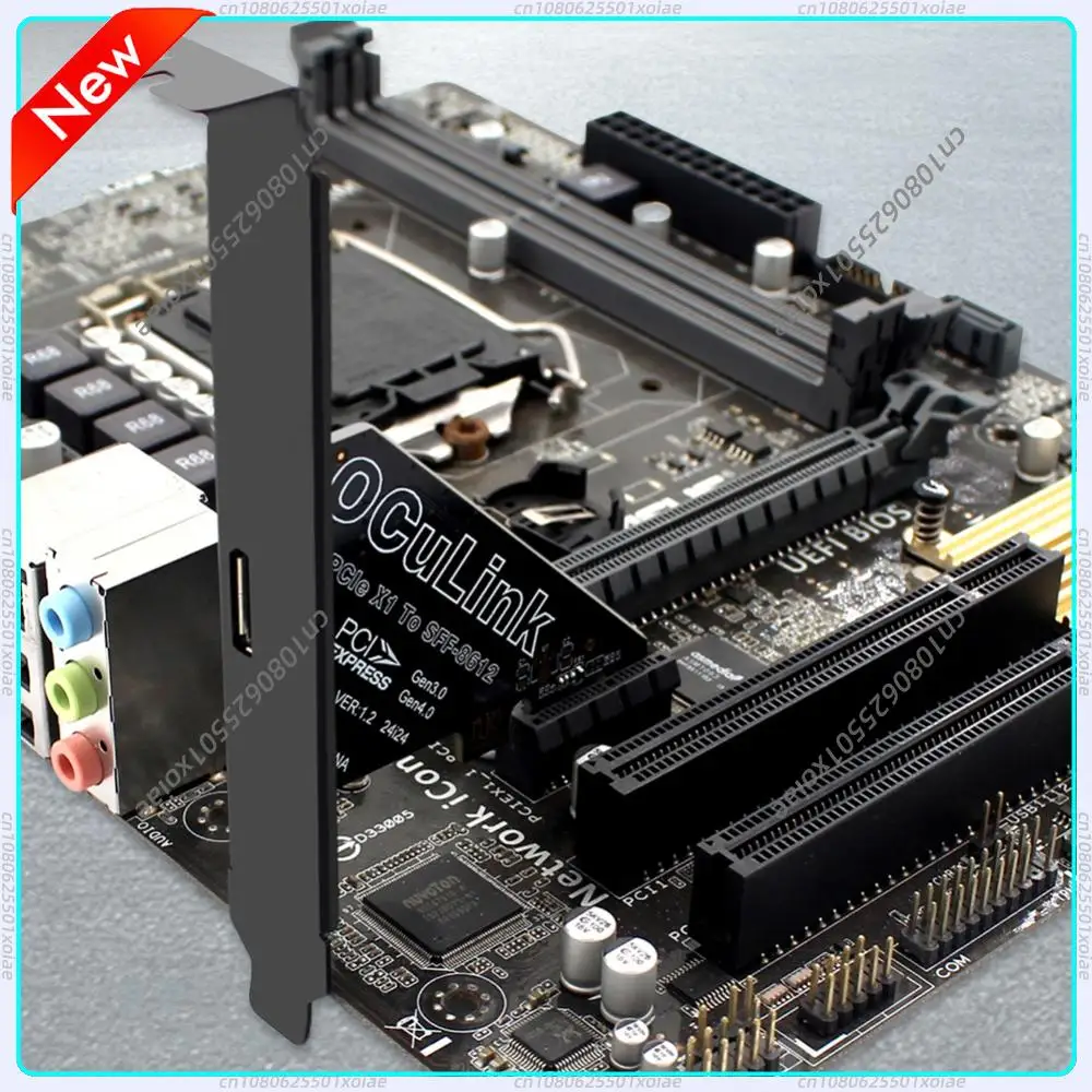 

Карта-адаптер PCIe на SFF-8611/8612, PCI Express PCI-E X4/X1, для SSD, PCIe 4.0, адаптер Oculink SFF-8612