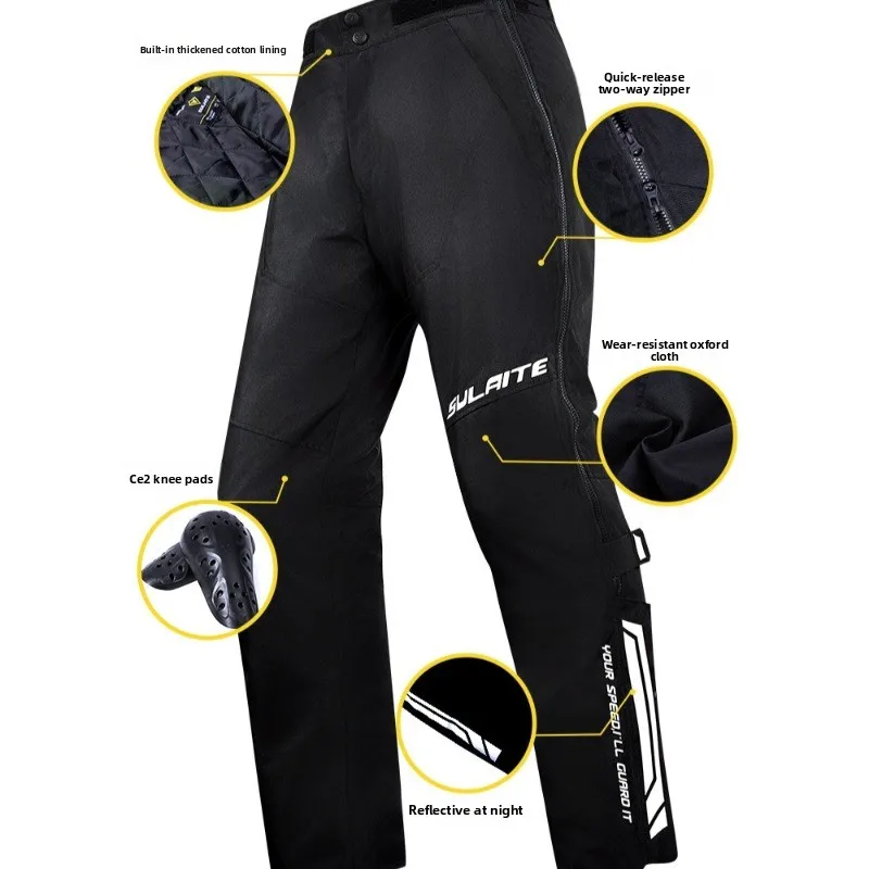 Winter Warm Motorcycle Quick Release Pants Windproof Motorcycle Riding Pants Anti Fall And Wear-resistant Motorcycle Pants