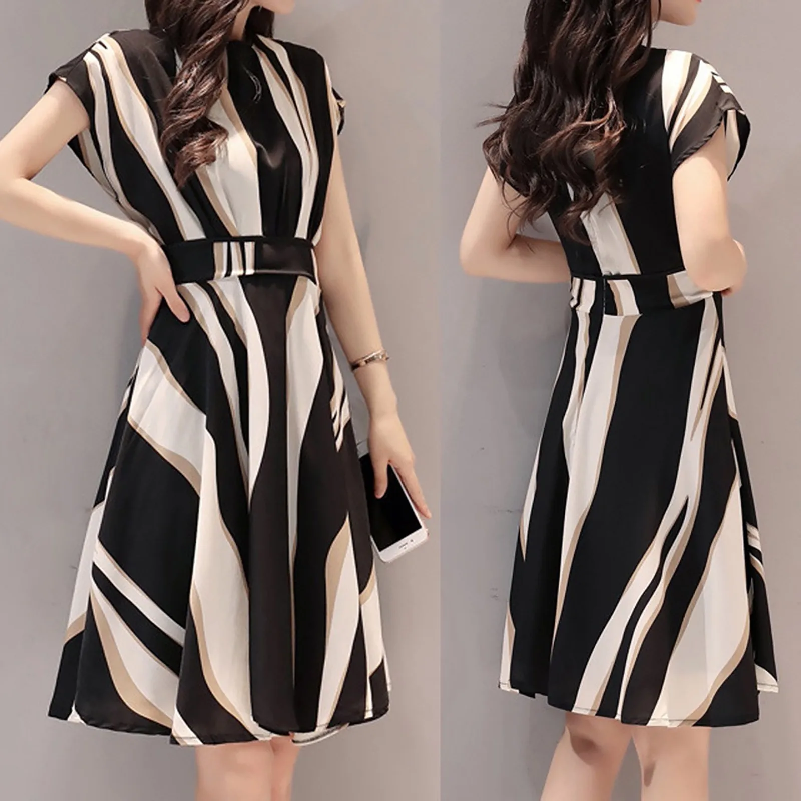 2025 Sexy Casual Maxi Dresses Summer Bohemian Floral Prints Dress O-Neck Short Sleeve Length Dress Fashion Women Business Dress
