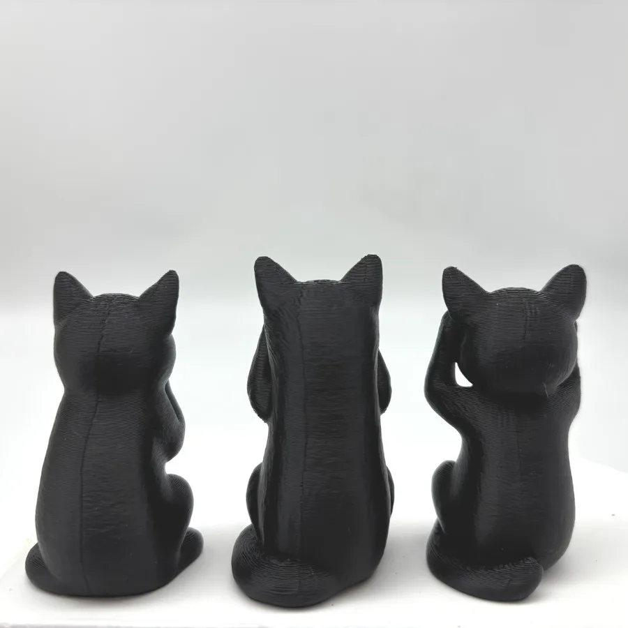 3 منحوتات للقطط ثلاثية الحكيمة، زخارف حكيمة لا تستمع، أو تشاهد أو سماعه، رائحة الشر ولكن ليس جيدًا، لا ترى الشر ولكن لا ترى جيدًا، لا ترى عشاق القطط، ديكورات مثالية لهواهم الذين يحبون الحكمة المهترفين، "أثاثًا فريدًا "