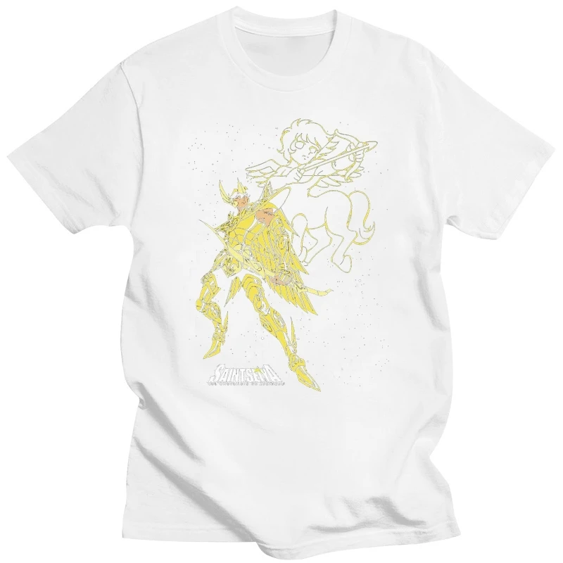 New Sagitarius Gold Saint Seiya Classic Anime Manga T-Shirt Black Basic Usa Size Stylish Custom Tee Shirt