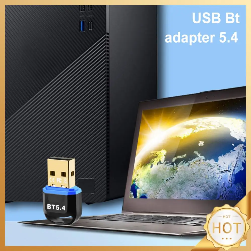 Адаптер USB BT 5,4, приемник BT 5,4, передатчик и приемник BT Plug and Play для клавиатуры, мыши, наушников, динамиков