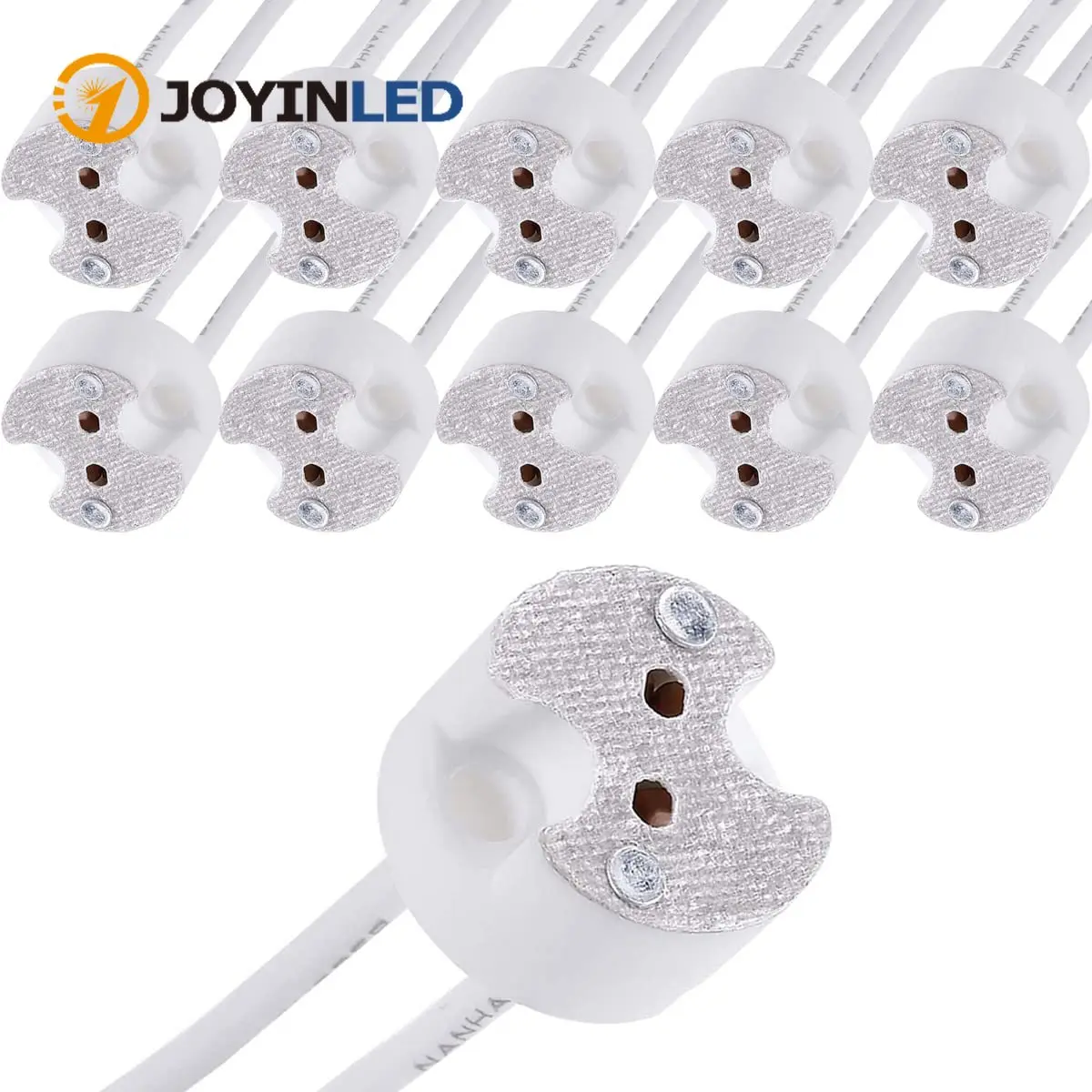 

10pcs LED MR16 GU5.3 Socket Halogen Lamp Bulb Ceramic Connector Wire Adapter MR11 MR16 Incandescent CFL Holder Base Converter