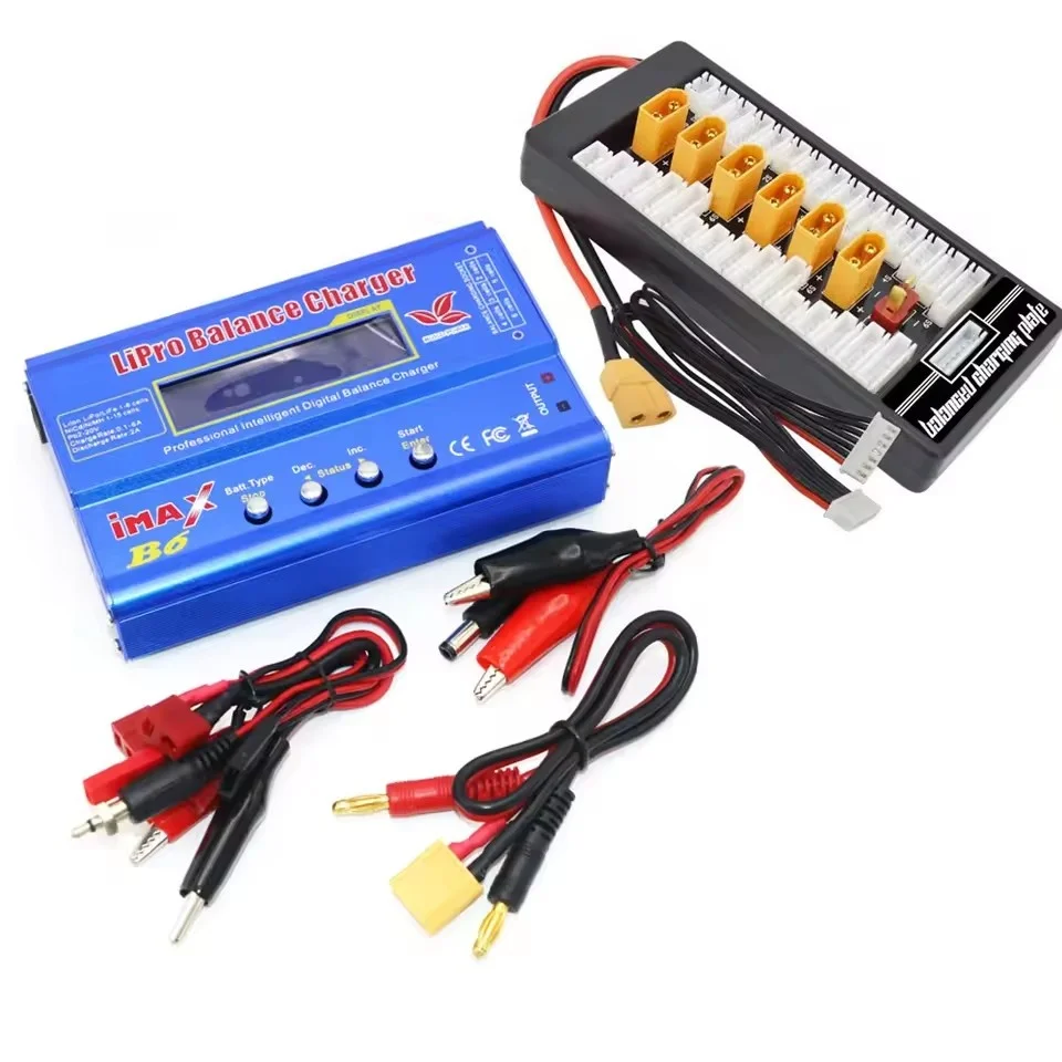 Digital Imax B6 80W Balance Charger T/Tamiya/XT60 Plug With 12V/6A DC Converter Adapter For RC Lipo NiMH NiCd Li-ion Battery