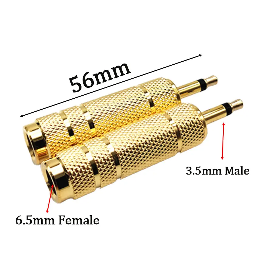 모노 오디오 마이크 어댑터 컨버터 Aux 케이블, 금도금 s1, 6.5mm 암에서 3.5mm 수컷 잭 3.5 암에서 6.35mm 수컷 플러그