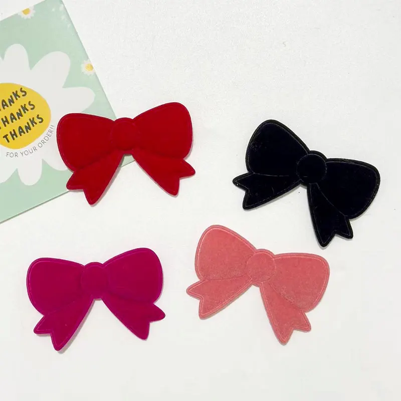 50 Stück 3x4,5CM Stoff-Schmetterlingsknoten Gepolsterte Applikationen für DIY Haarspangen-Zubehör Kleidung Schuhe Socken Dekorationsaufnäher – Detail 1