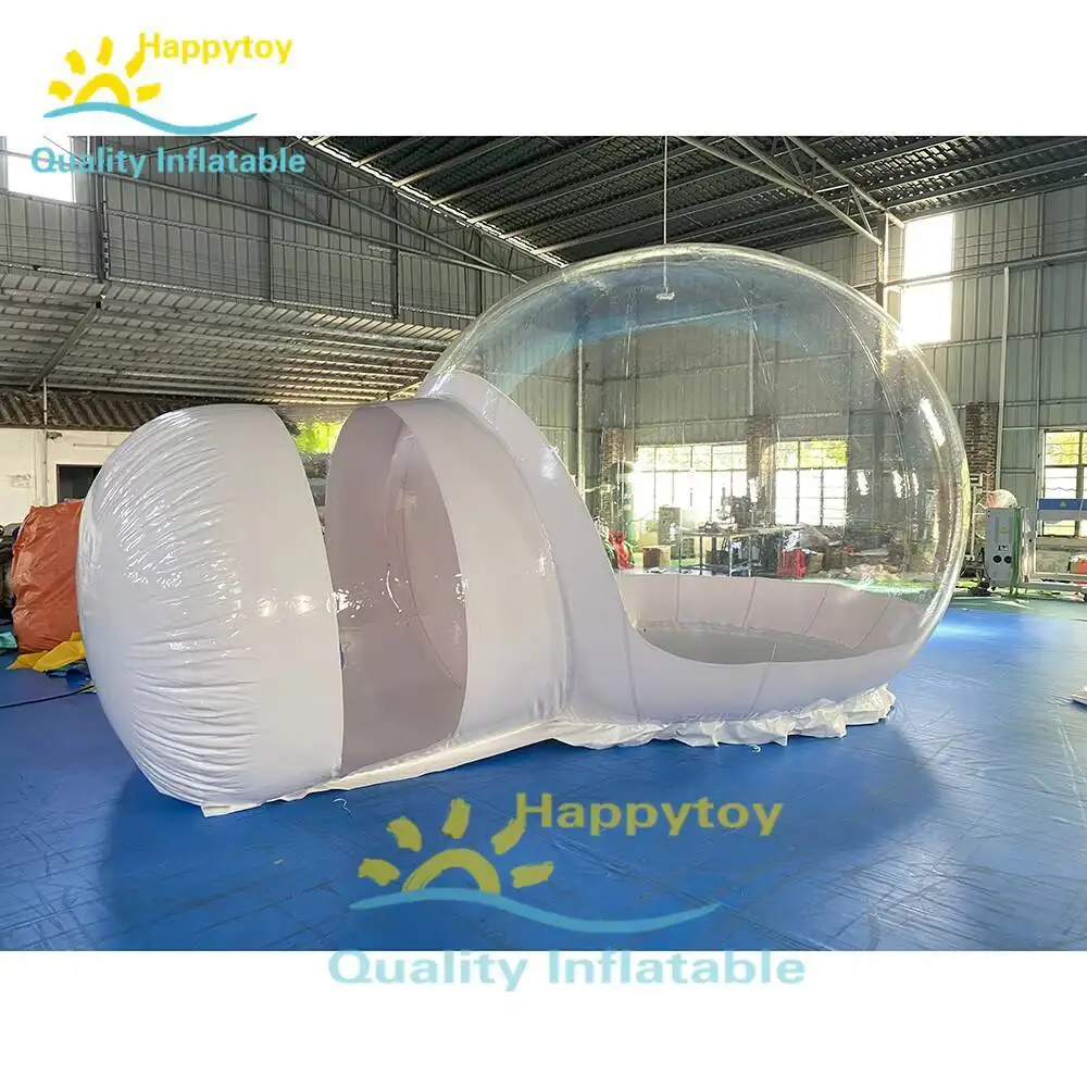 Inflatable Bubble Tent / Dome , Clear Transparent Geodesic Dome Clear Camping Tent