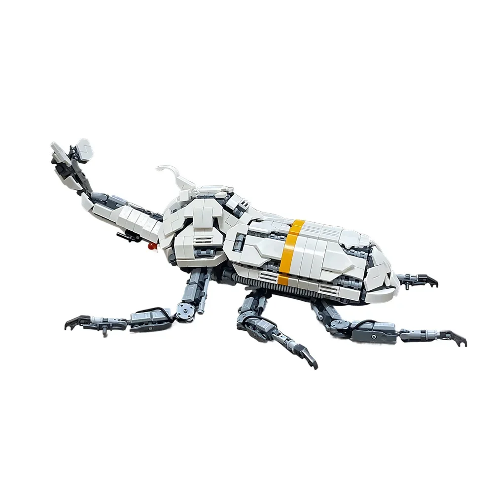 Gobricks MOC Insect mecha Witte mechanische kever Bouwstenen Model Bricks DIY Gemonteerd Speelgoed voor Kinderen verjaardagscadeau