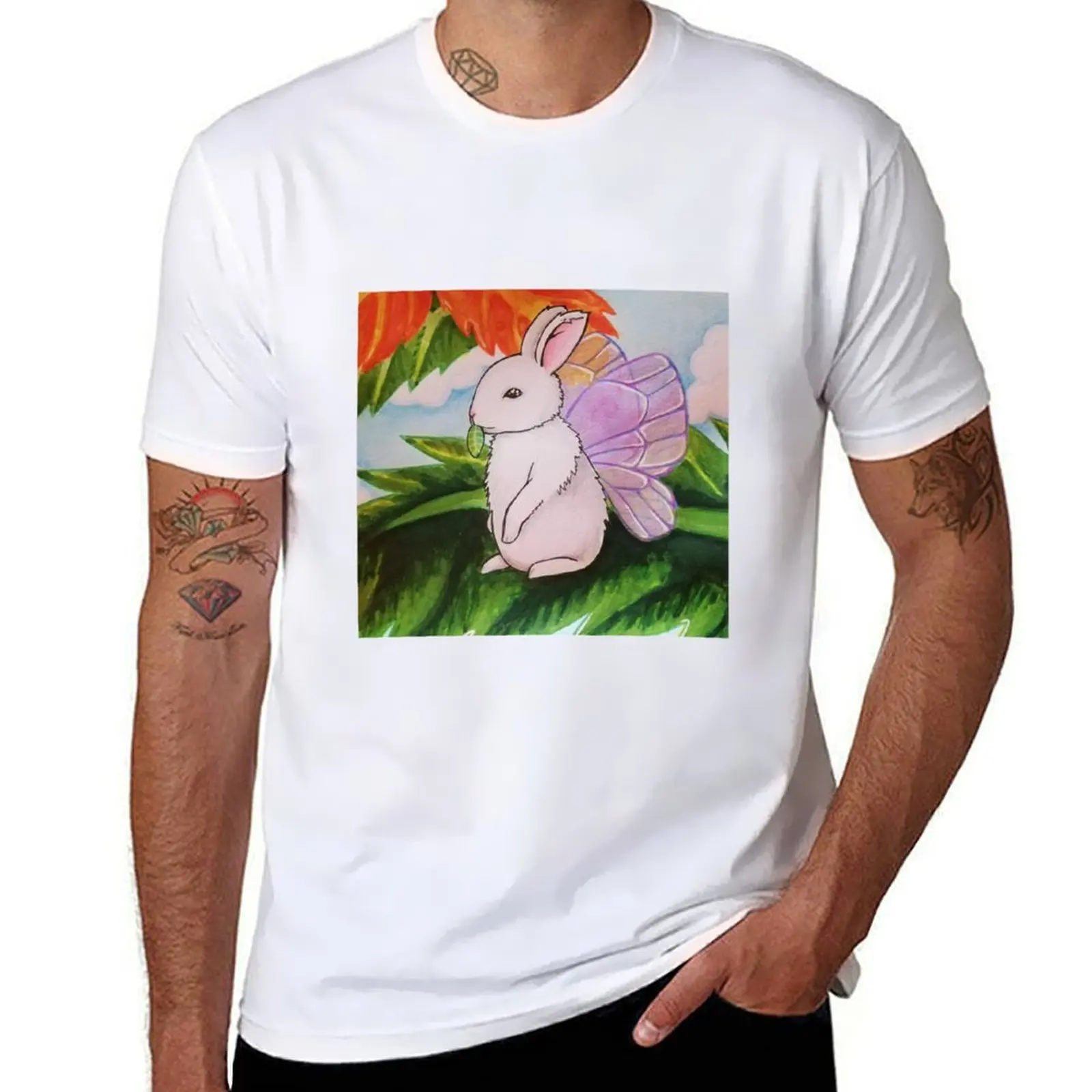 

Faerie Bunny T-Shirt man t shirt summer t shirt man casual T-Shirt