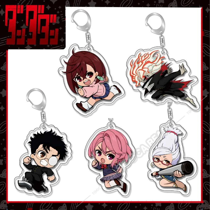 Anime Dandadan Keychain Momo Ayase Ken Takakura Okarun Cartoon Key Ring Keychains Jewelry Pendant Gift Accessories Acrylic