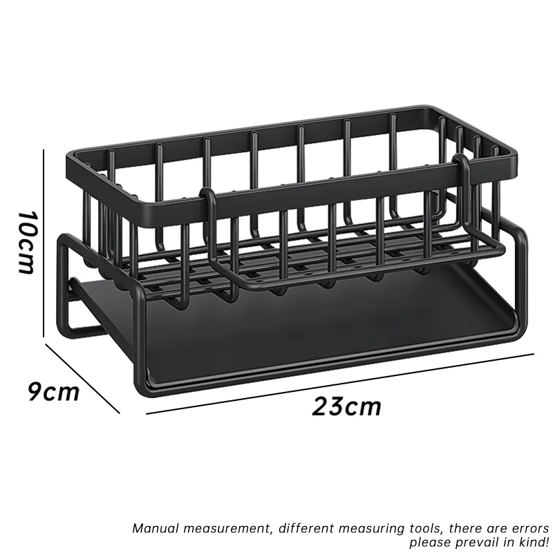 1pc Self-draining Sink Shelf Stainless Steel Kitchen Soap Storage Rack Multipose Kitchen Sink Counter Dish Towel Organizer Rack