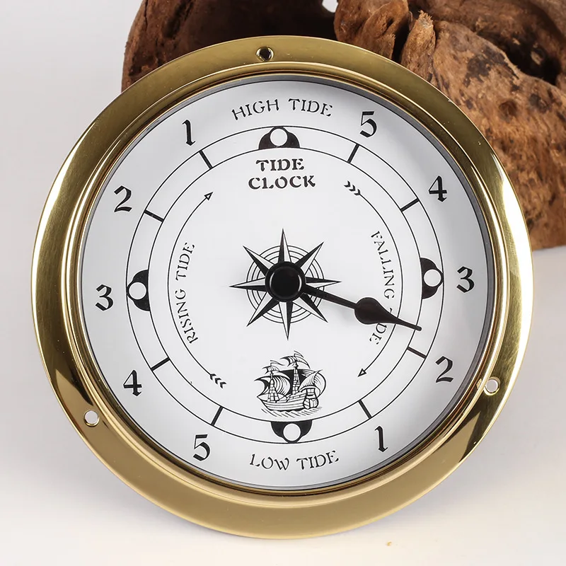 98mm Marine Brass Weather Station Clock Barometer Thermometer Hygrometer 4-in-1 Set for Boat