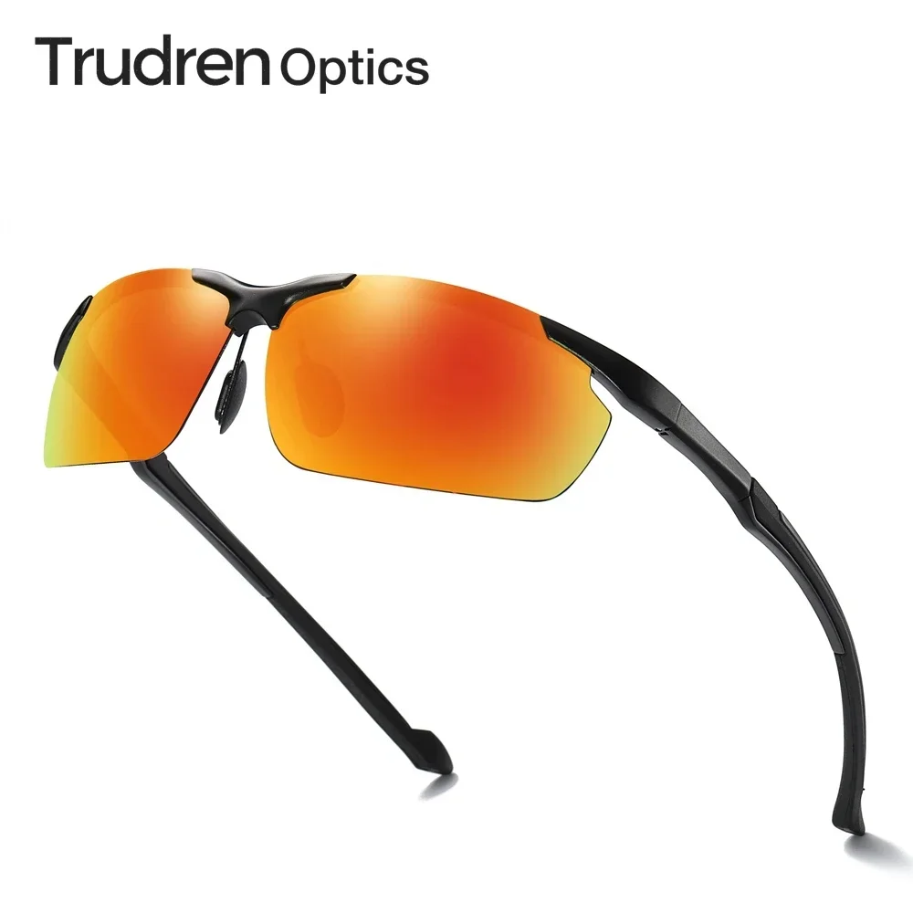 Trudren Alunimum Sport Wrap Sunglasses New Style for Men Polarized High Quality Sunglass Photochromic Driving Sun Glasses 5094