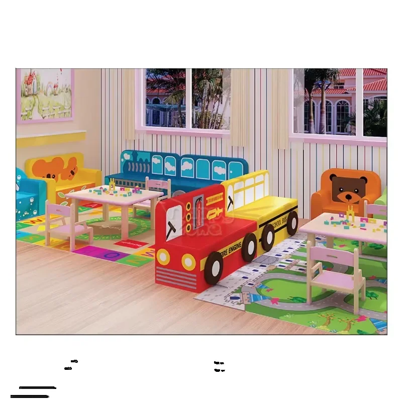 

Toddler indoor soft play equipment Children Furniture Sofa car shape Kids Safety for Play Room, Preschooler