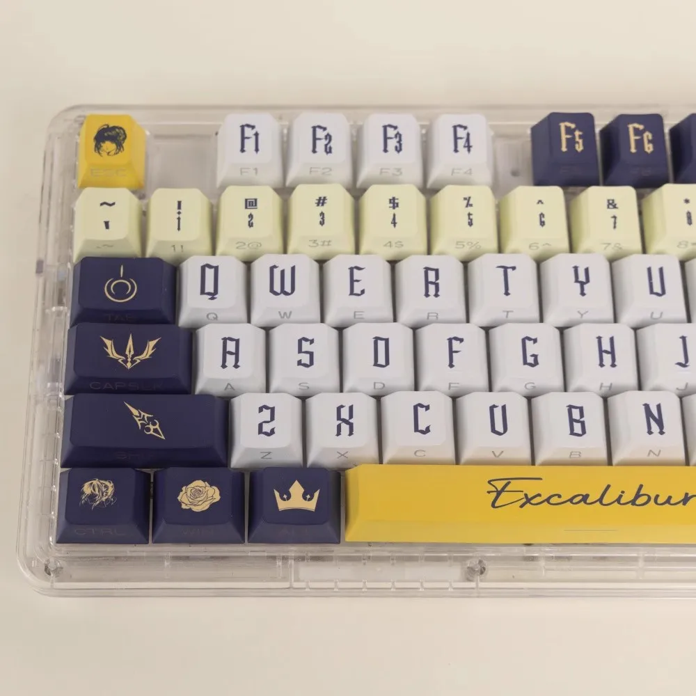 1 Set FGO Altria Pendragon Keycaps PBT Dye Subbed Key Caps Cherry/KCA Profile Anime Game Keycap For MX Switch Keyboard Wooting