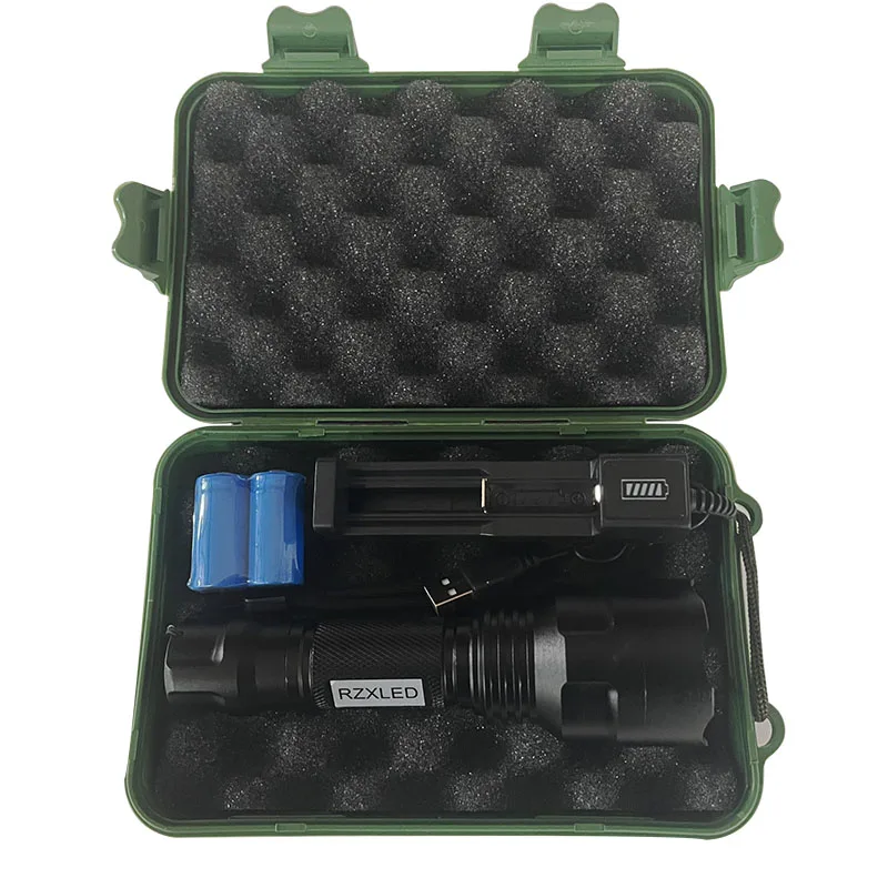 UV-C 254 nm 265nm 270nm 300nm 305nm 310 nm led blaklight flashlight that can be used to examine minerals.