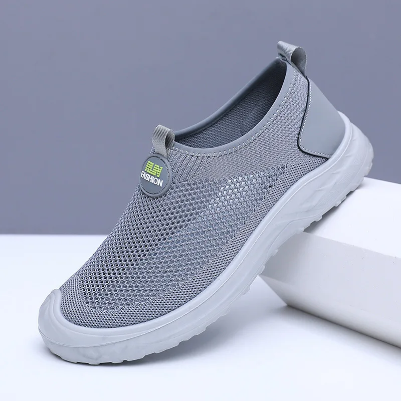 

2025 Men's Vulcanized Shoes Comfortable Wear-resistant Slip-on Casual Shoes Summer Mesh Breathable Tennis Shoes Designer Brands