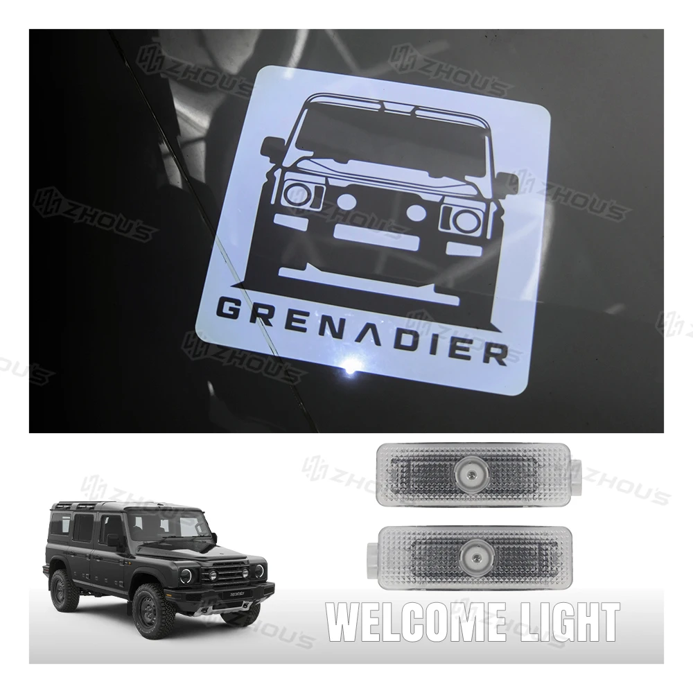 

Беспроводная светодиодная подсветка дверей автомобиля с логотипом Zhous для Ineos Grenadier