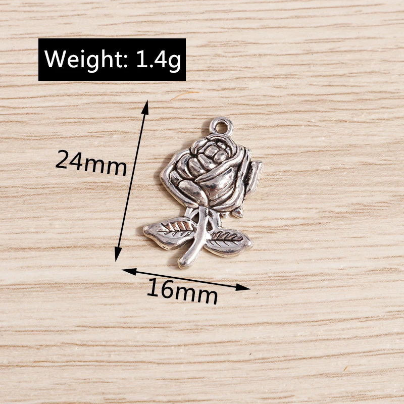 Tusember 20 Stück Legierungs-Pflanzenanhänger, Metall-Blatt-Blumen-Baum-Charms für Schmuckherstellung, Ohrringe, Halsketten, DIY-Armband-Zubehör – Detail 38