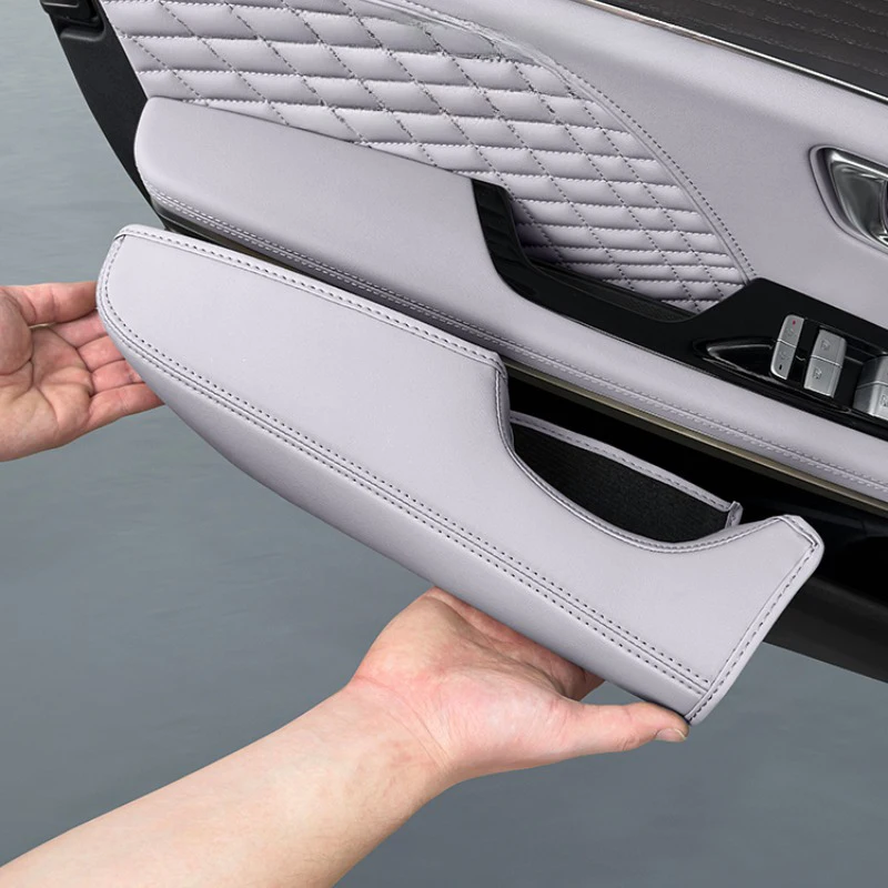 For BYD Han EV DM-i 2020- 2024 2025 Car Door Handle Covers Leather All Inclusive Door Handle Protection Pad Interior Accessories