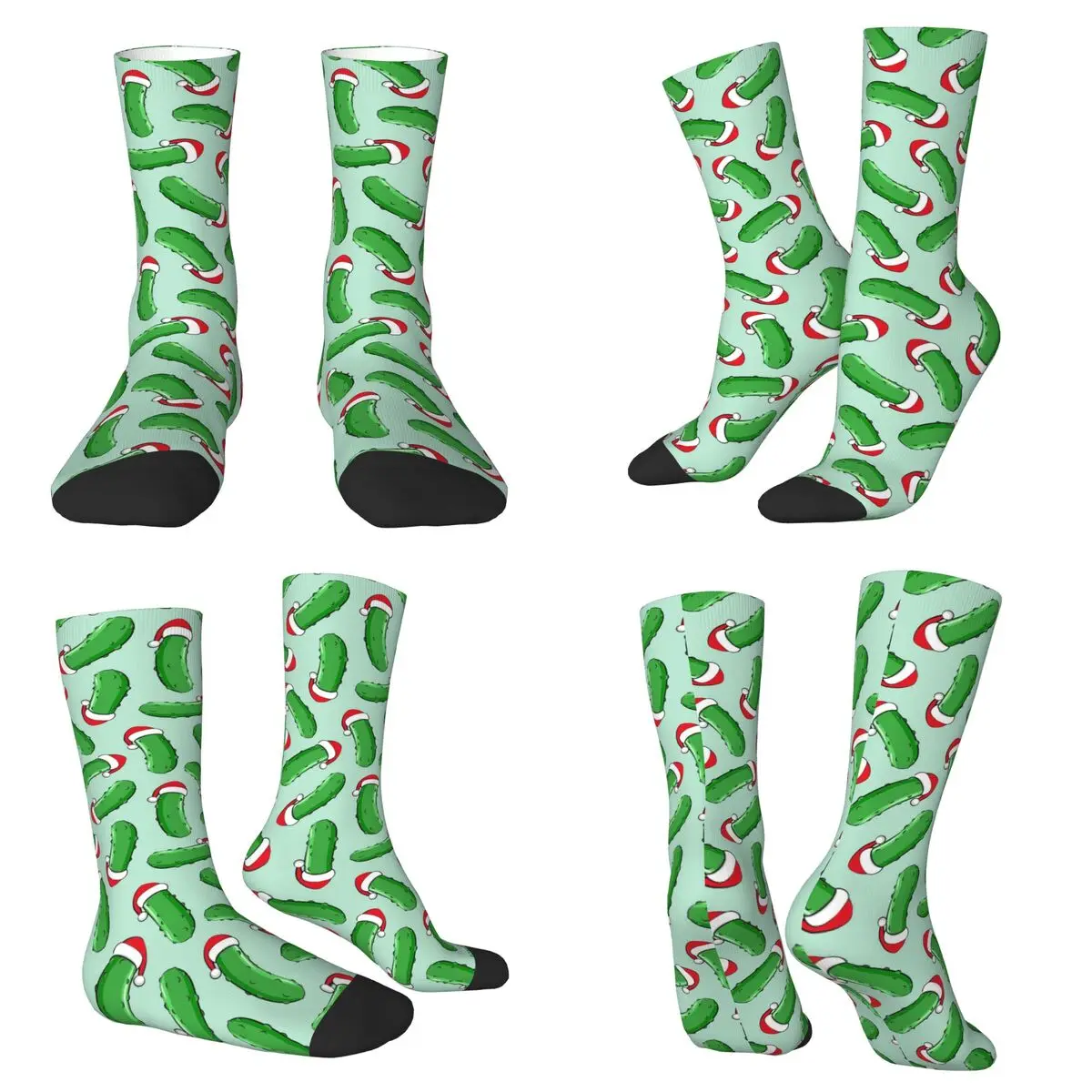 

Christmas Pickles Food Gherkin Socks Harajuku High Quality Stockings All Season Long Socks for Unisex Valentine's Day Gifts